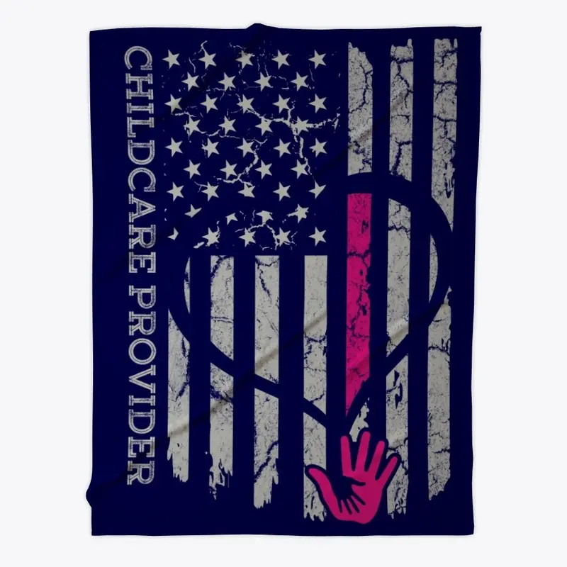 US Flag Child Care Provider Blanket